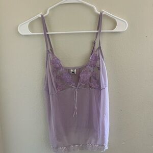 Rampage Mauve Lace Camisole